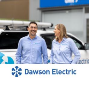 Dylan and Kristine Dawson, founders of Dawson Electric, standing in front of a branded work vehicle in Brisbane | How We 5x'd Dawson Electric's Google Ads Conversion Rate